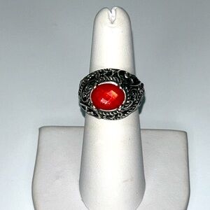 NWOT Genuine Gemstone Doublet Sterling Silver Ring By Designer Carolyn Pollack